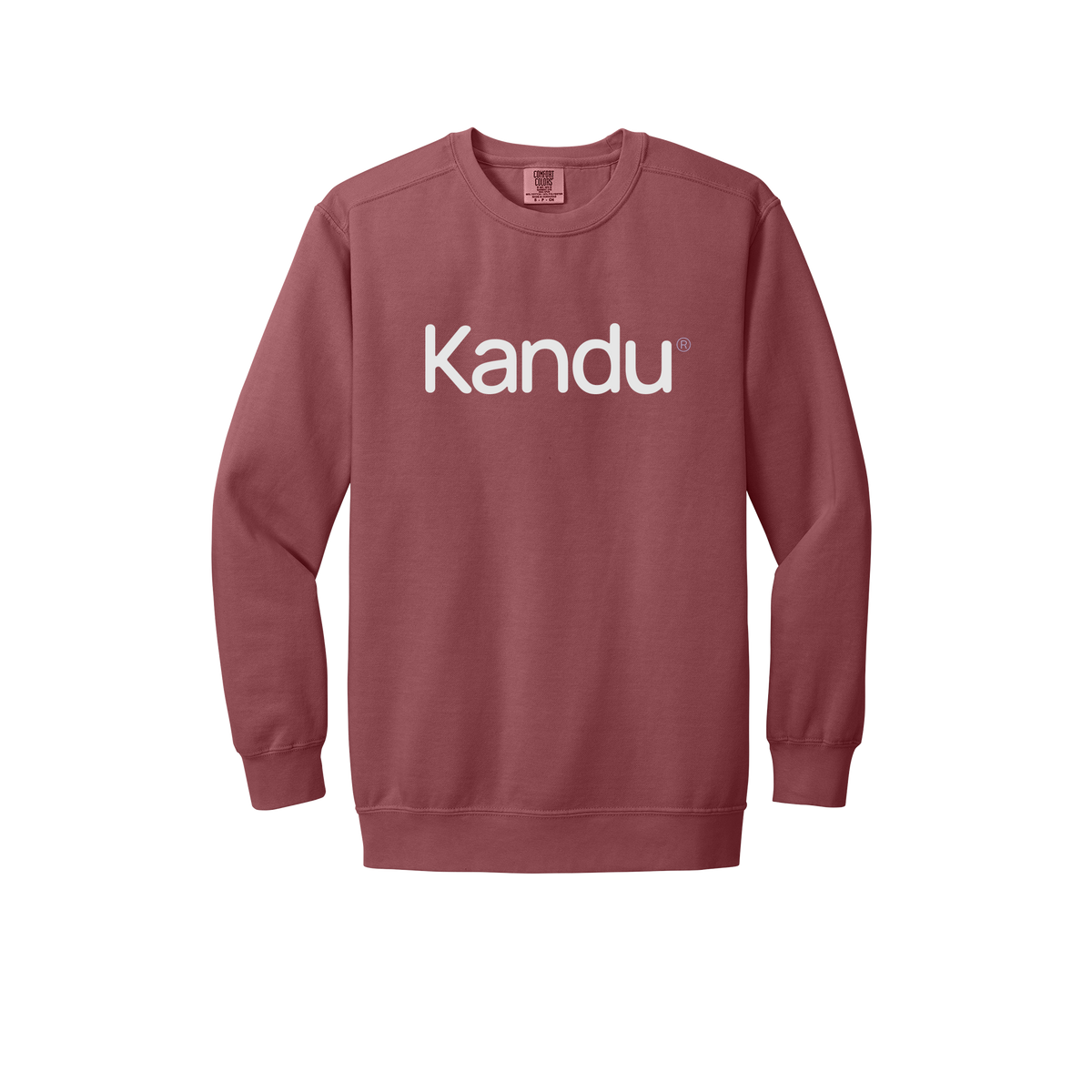 kandu-premium-clinic-comfort-crewneck-dtf-front-1566-crimson-flat-front