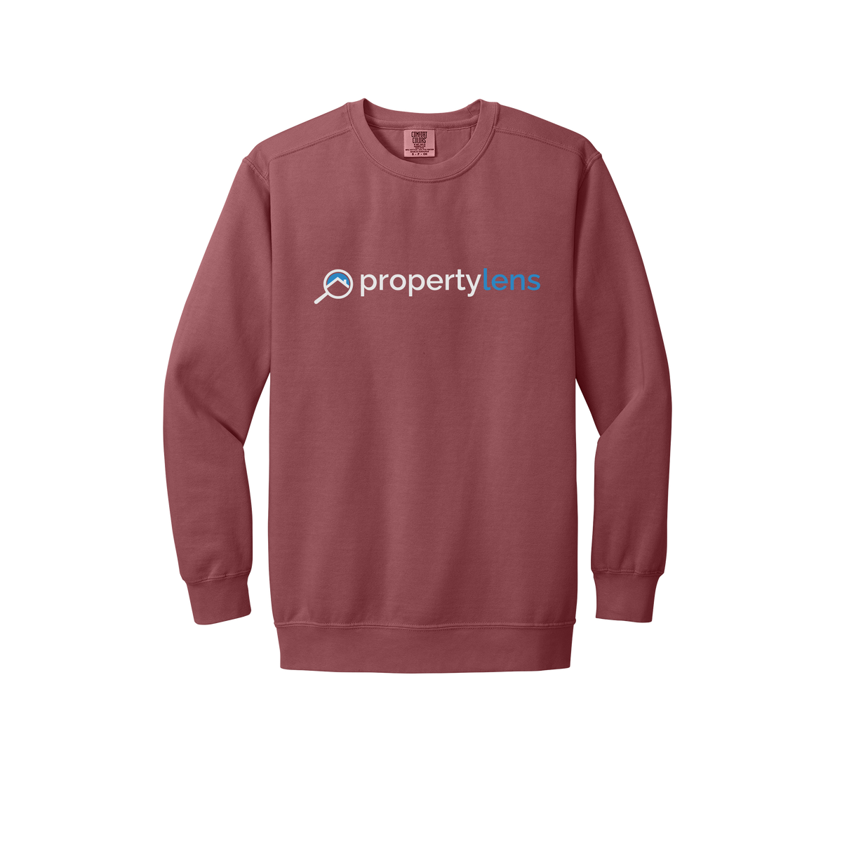 propertylens-premium-comfort-crewneck-dtf-front-1566-crimson-flat-front
