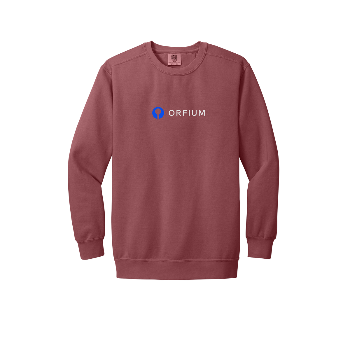 orfium-premium-comfort-crewneck-dtf-front-1566-crimson-flat-front