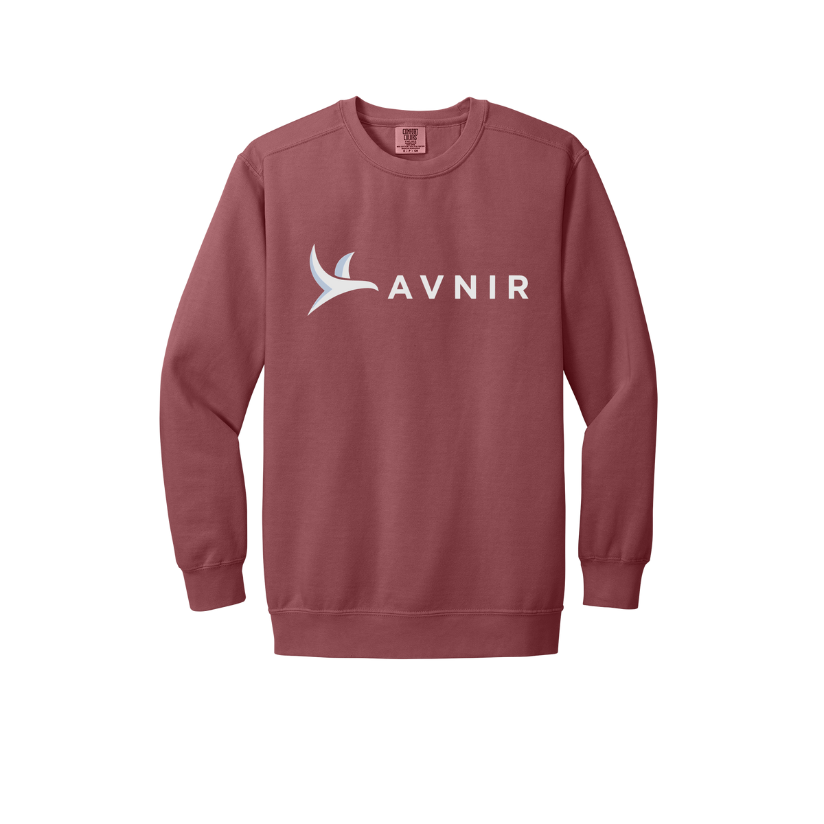 avnir-premium-comfort-crewneck-dtf-front-1566-crimson-flat-front