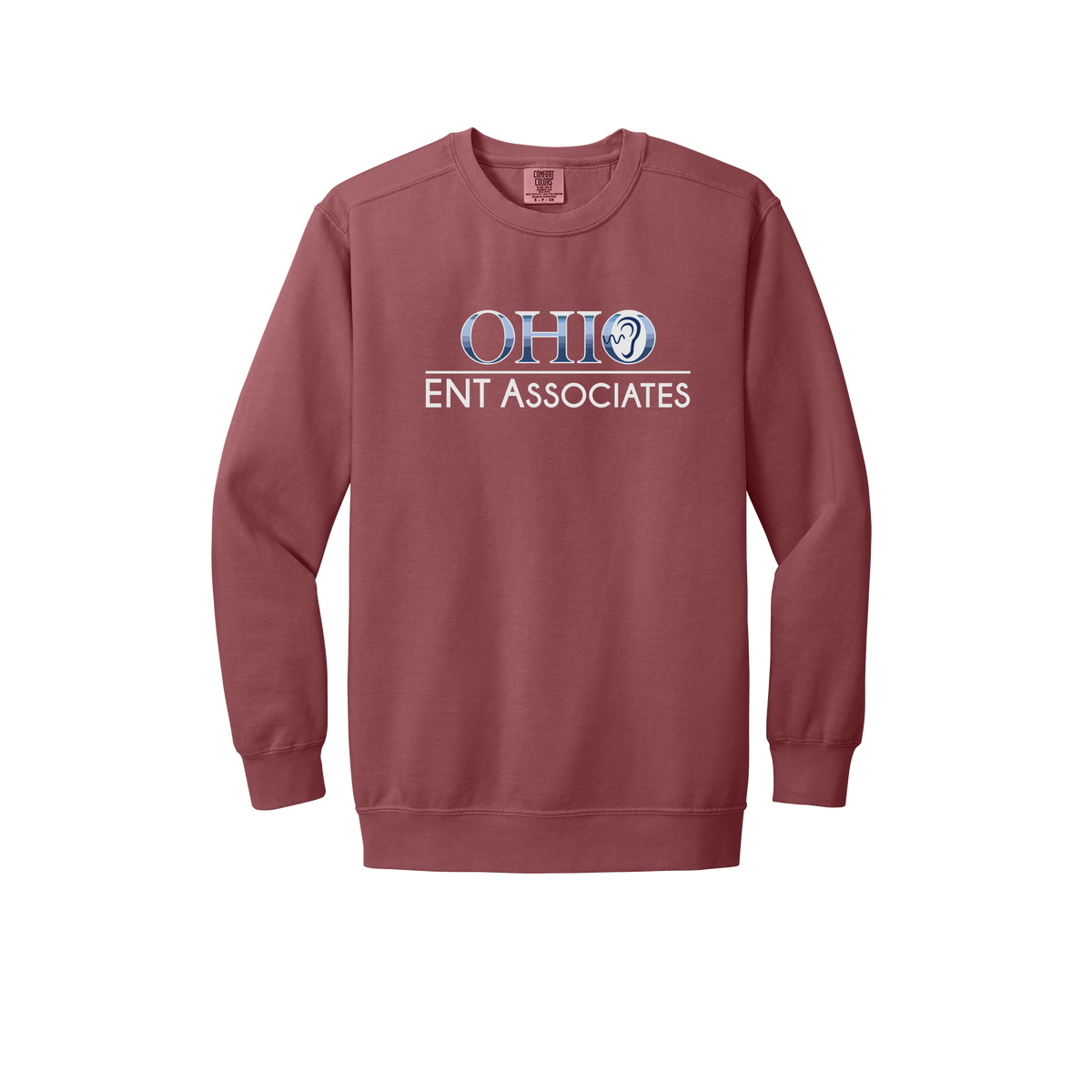 ohioentaudiology-premium-clinic-comfort-crewneck-dtf-front-1566-crimson-flat-front