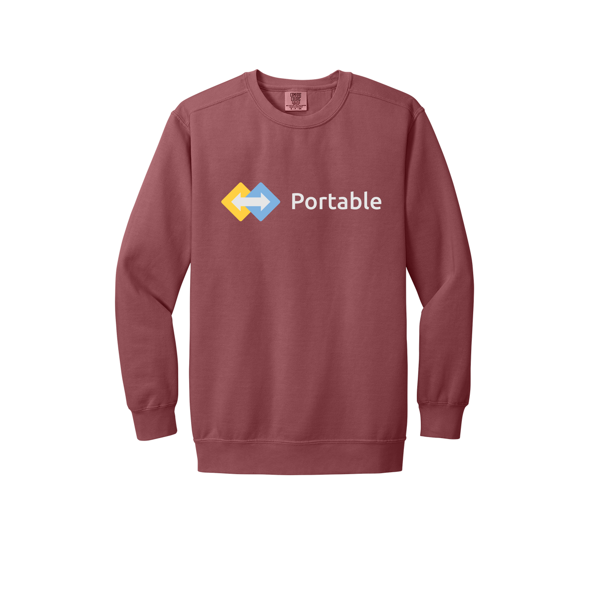 portable-premium-comfort-crewneck-dtf-front-1566-crimson-flat-front