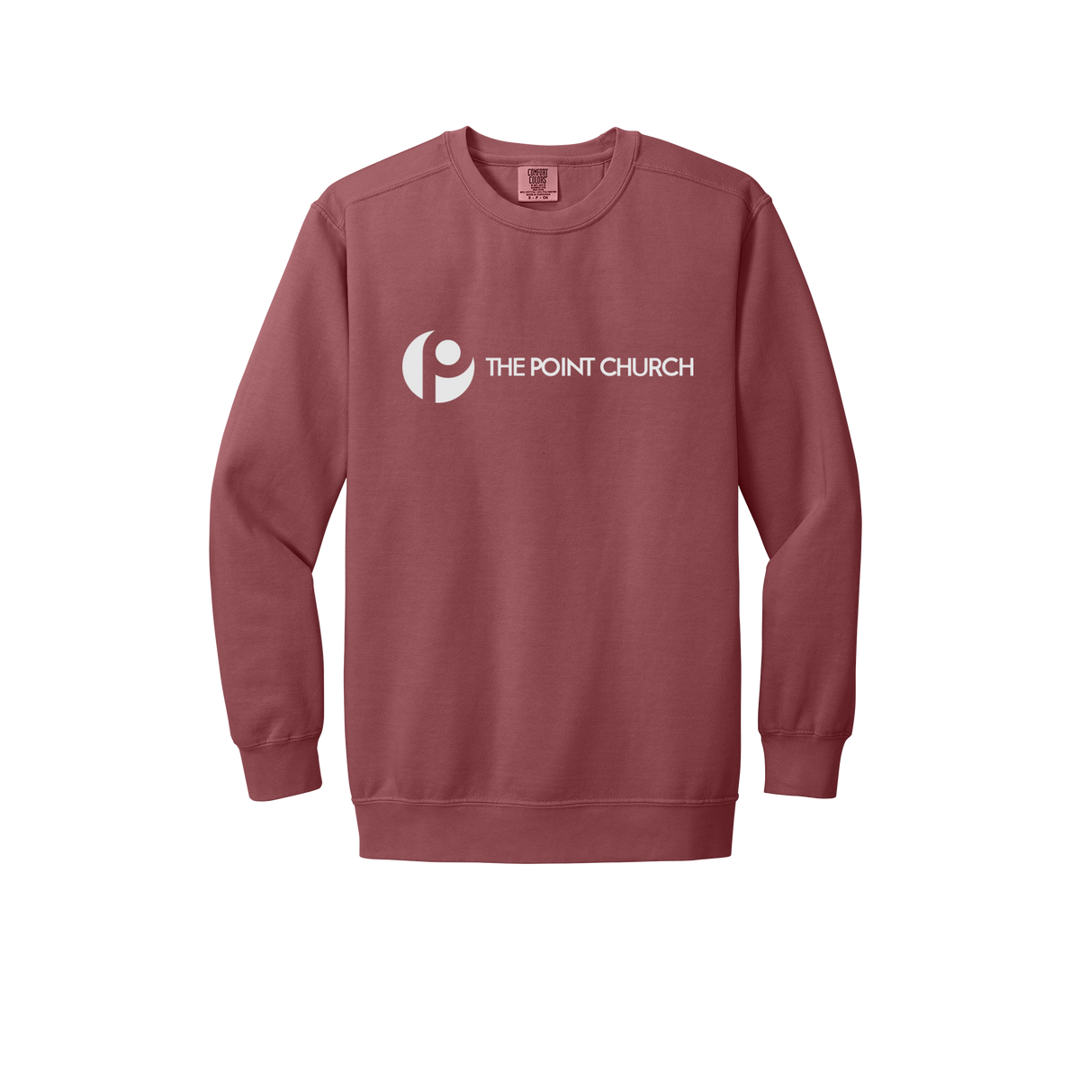 thepointva-premium-comfort-crewneck-dtf-front-1566-crimson-flat-front
