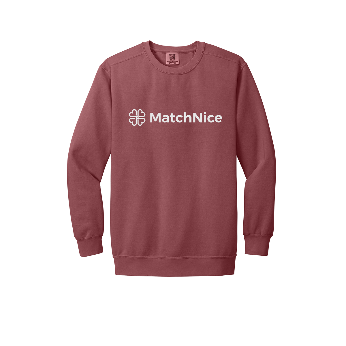 matchnice-premium-comfort-crewneck-dtf-front-1566-crimson-flat-front