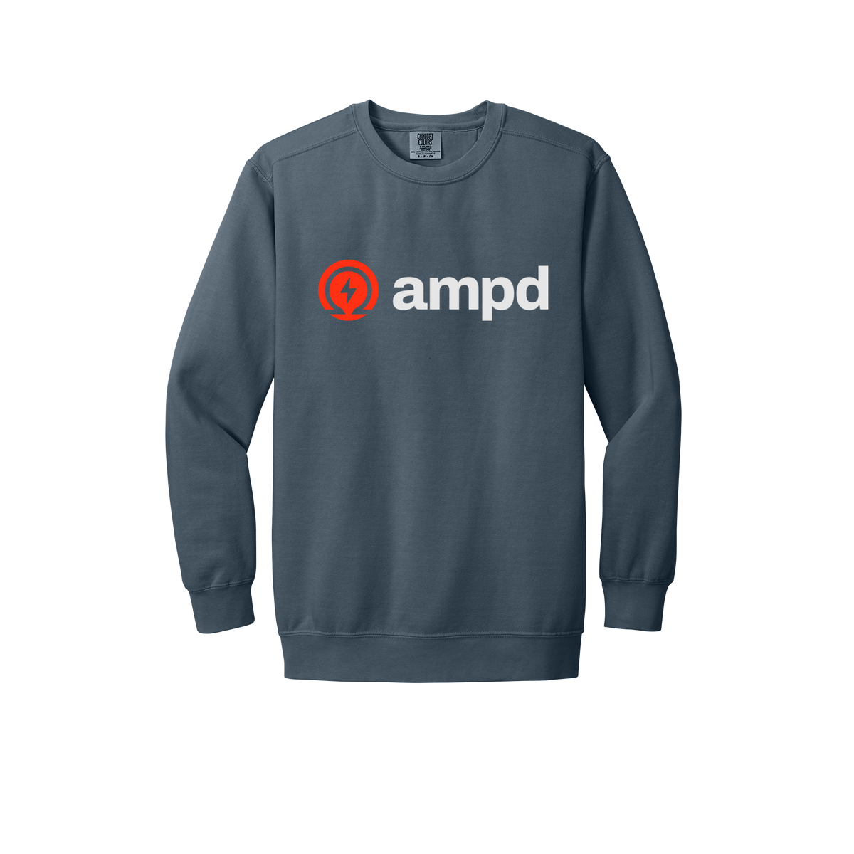 ampd-premium-comfort-crewneck-dtf-front-1566-denim-flat-front