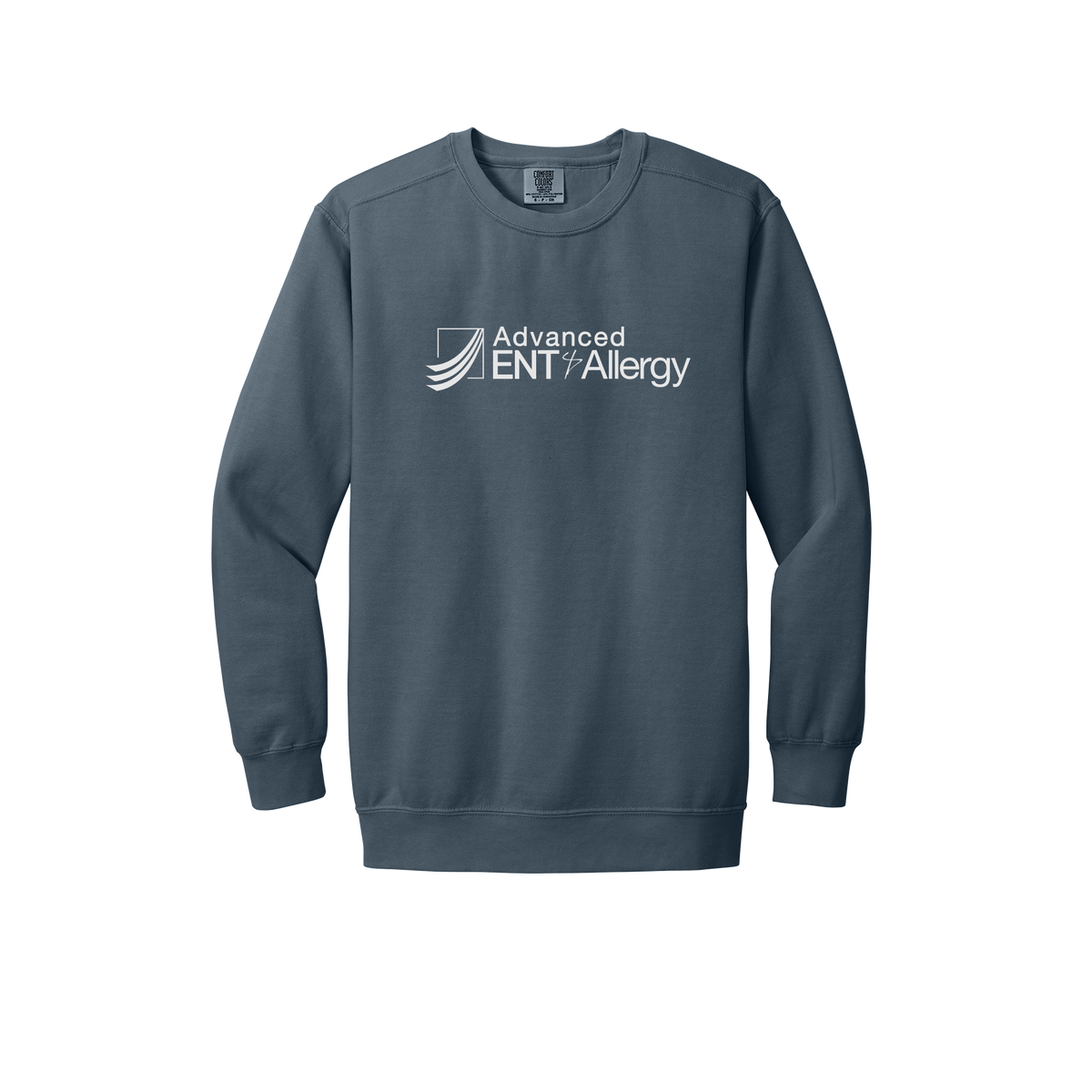 advancedentandallergy-premium-clinic-comfort-crewneck-dtf-front-1566-denim-flat-front
