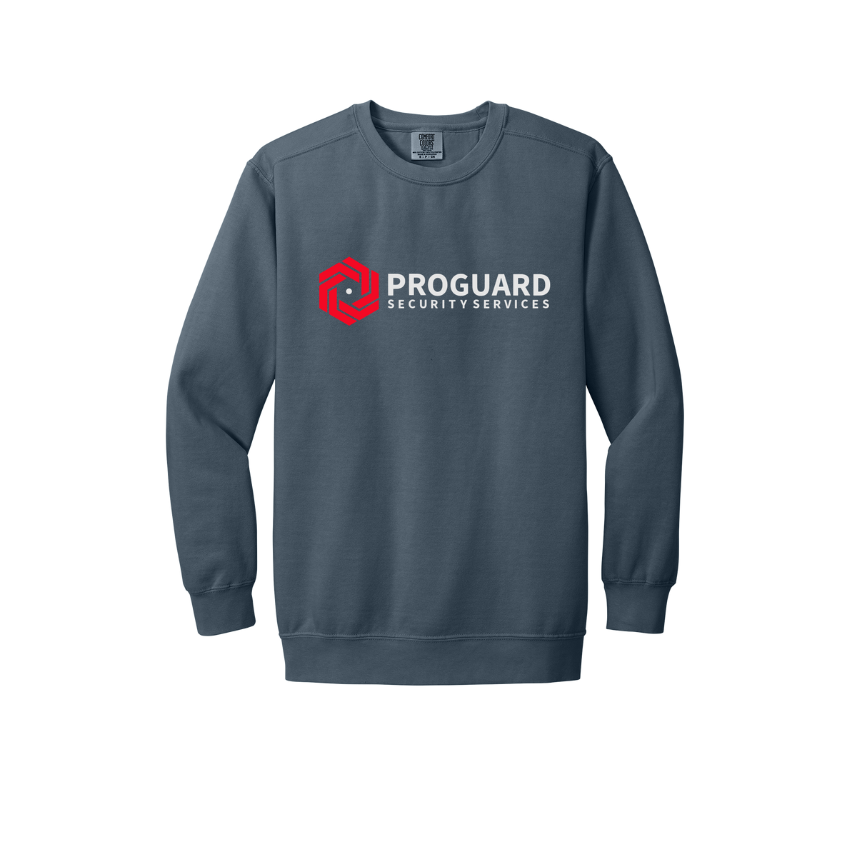 proguardsecurityservices-premium-comfort-crewneck-dtf-front-1566-denim-flat-front