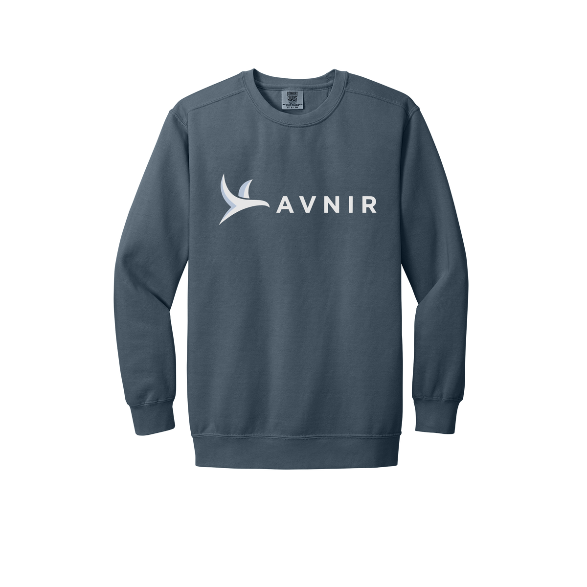 avnir-premium-comfort-crewneck-dtf-front-1566-denim-flat-front