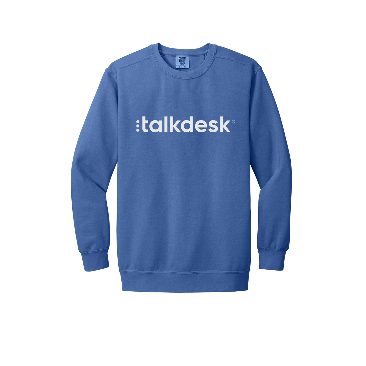 talkdesk-premium-comfort-crewneck-dtf-front-1566-floblue-flat-front