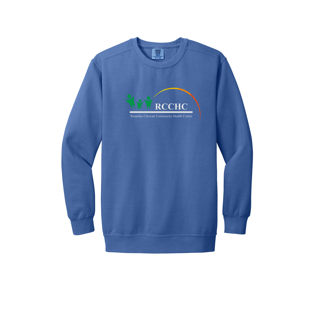 rcchc-premium-clinic-comfort-crewneck-dtf-front-1566-floblue-flat-front