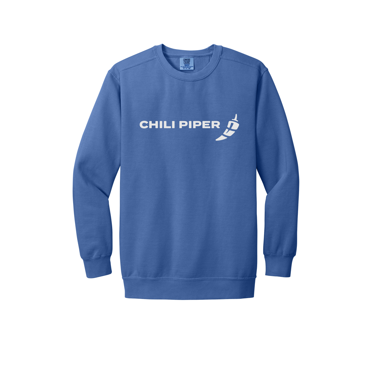 chilipiper-premium-comfort-crewneck-dtf-front-1566-floblue-flat-front