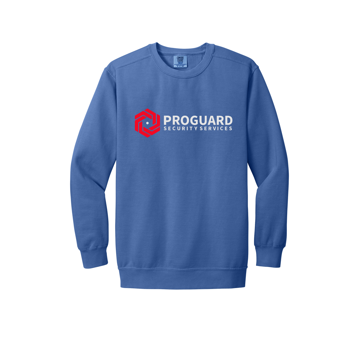 proguardsecurityservices-premium-comfort-crewneck-dtf-front-1566-floblue-flat-front