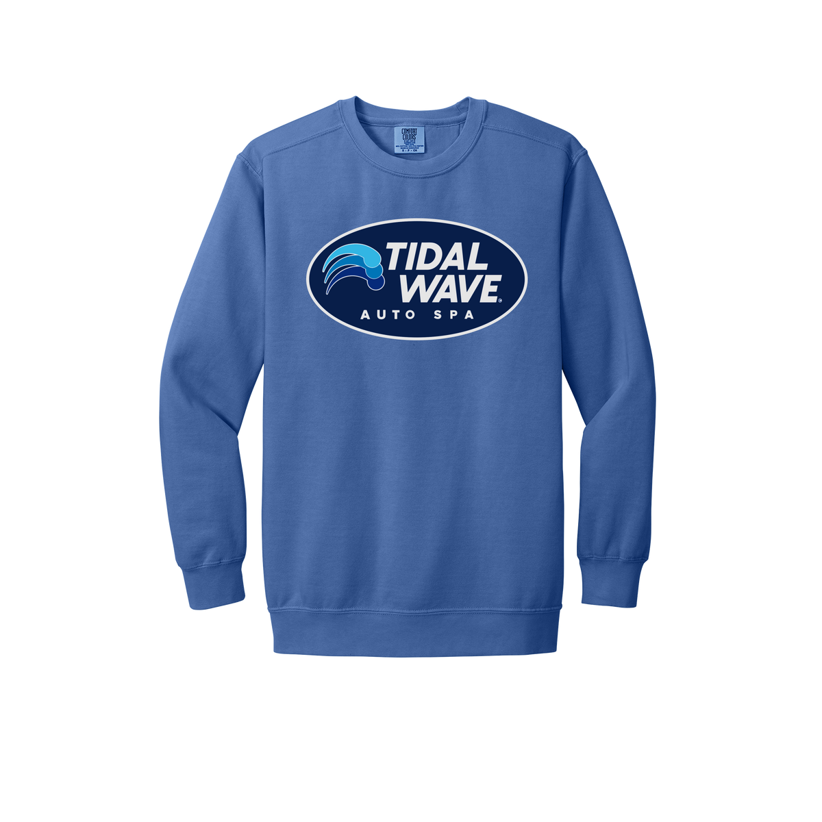 tidalwaveautospa-premium-comfort-crewneck-dtf-front-1566-floblue-flat-front