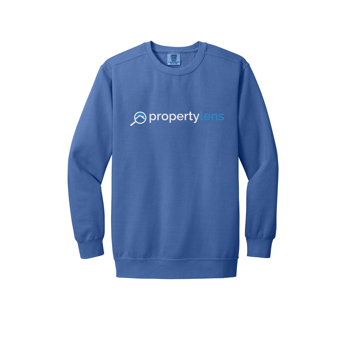 propertylens-premium-comfort-crewneck-dtf-front-1566-floblue-flat-front