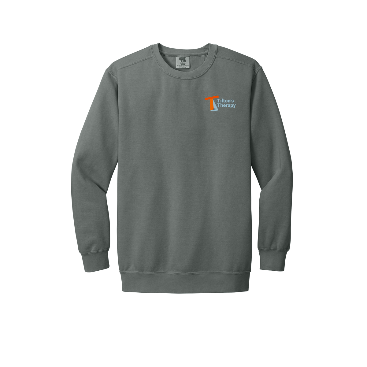tiltonstherapy-premium-comfort-crewneck-dtf-leftchest-1566-grey-flat-front