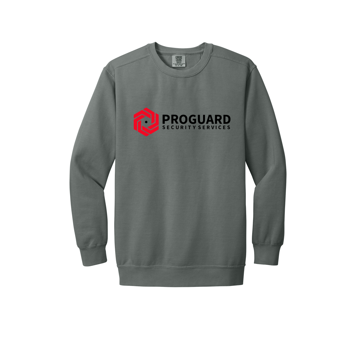 proguardsecurityservices-premium-comfort-crewneck-dtf-front-1566-grey-flat-front