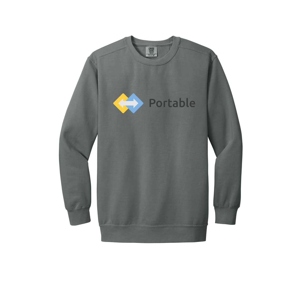 portable-premium-comfort-crewneck-dtf-front-1566-grey-flat-front