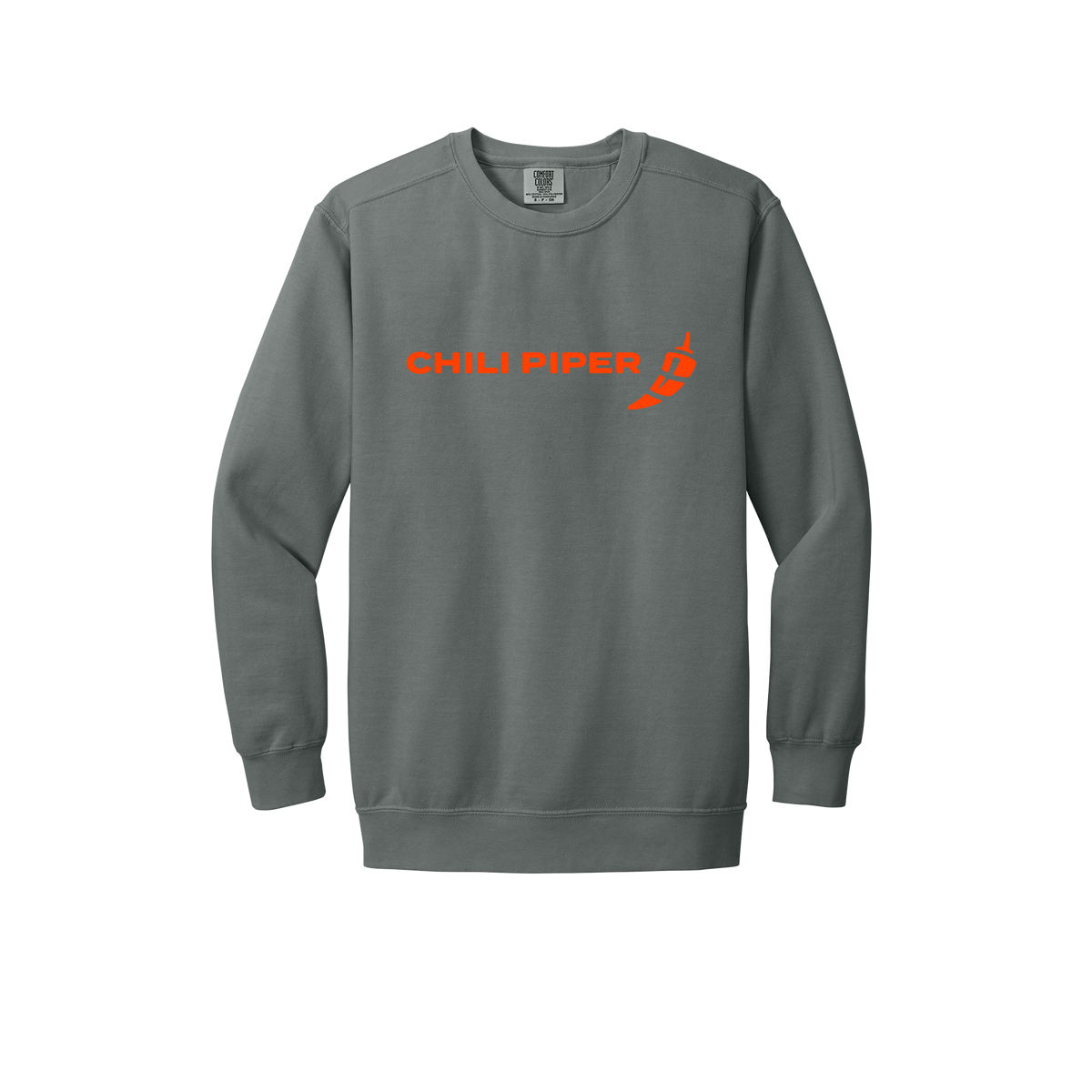 chilipiper-premium-comfort-crewneck-dtf-front-1566-grey-flat-front