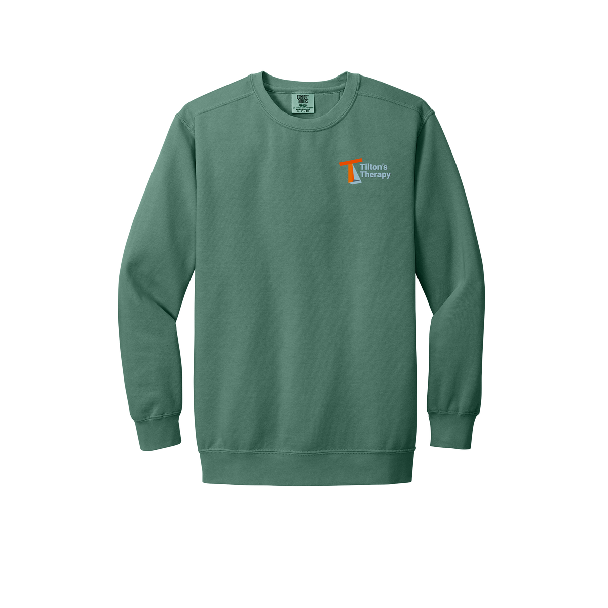 tiltonstherapy-premium-comfort-crewneck-dtf-leftchest-1566-lightgreen-flat-front