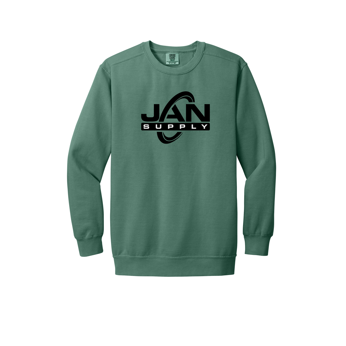 jan-pro-premium-comfort-crewneck-dtf-front-1566-lightgreen-flat-front