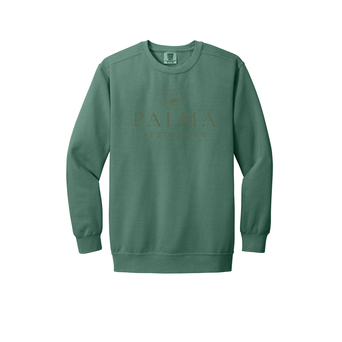 palmaaesthetics-premium-clinic-comfort-crewneck-dtf-front-1566-lightgreen-flat-front