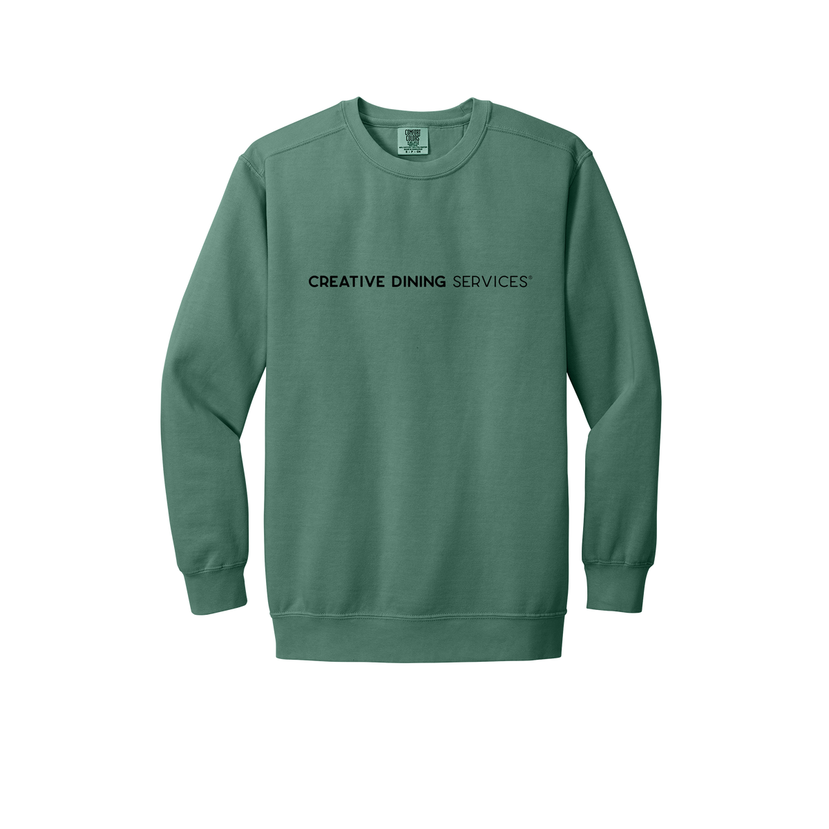 creativedining-premium-comfort-crewneck-dtf-front-1566-lightgreen-flat-front