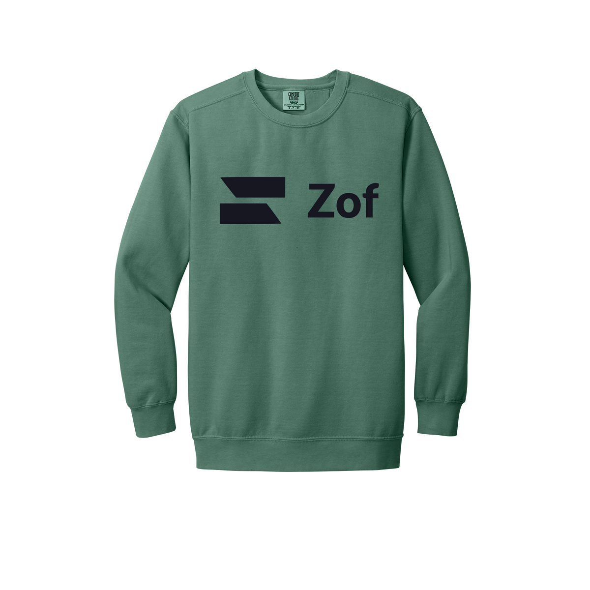 zof-premium-comfort-crewneck-dtf-front-1566-lightgreen-flat-front