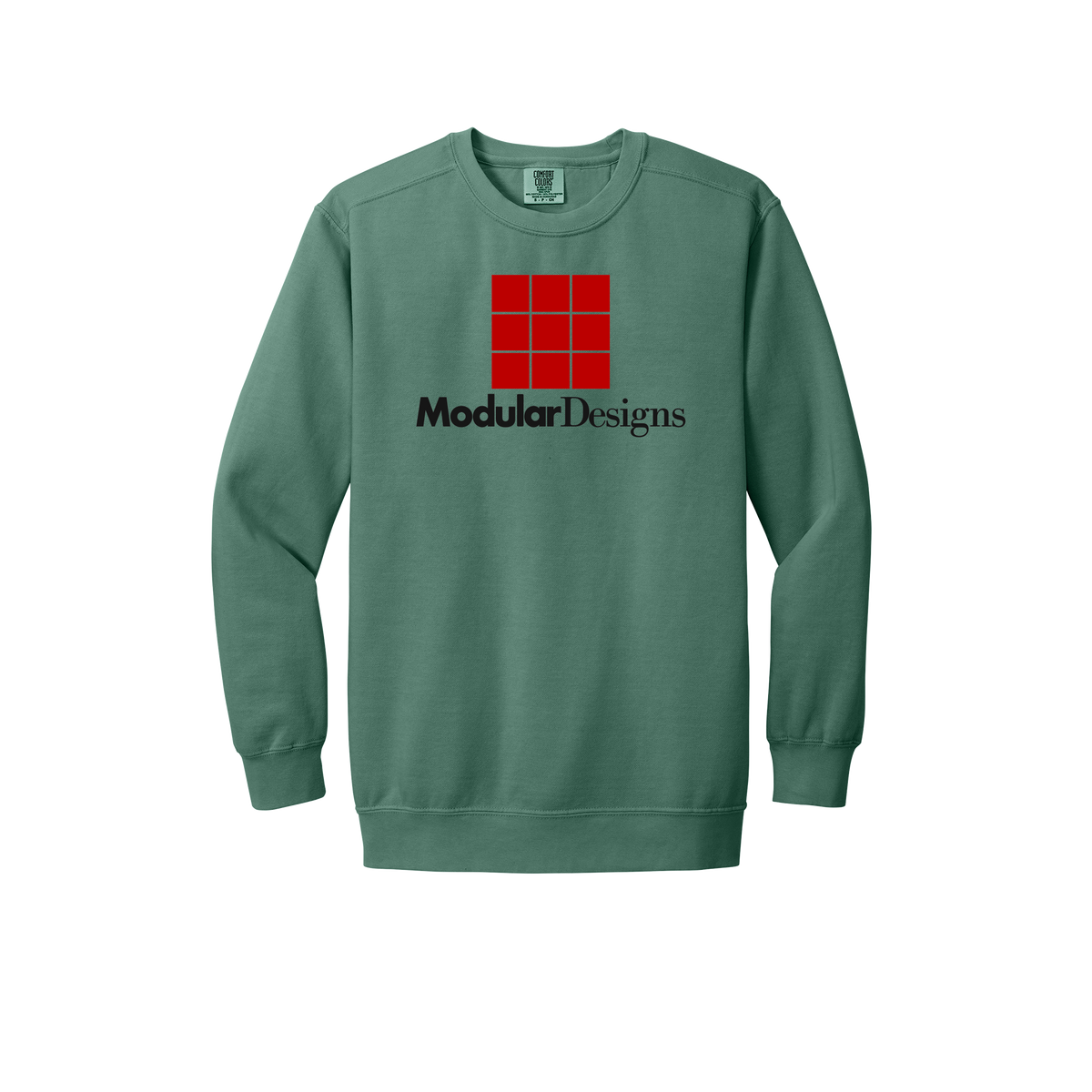 modulardesignsflooring-premium-comfort-crewneck-dtf-front-1566-lightgreen-flat-front