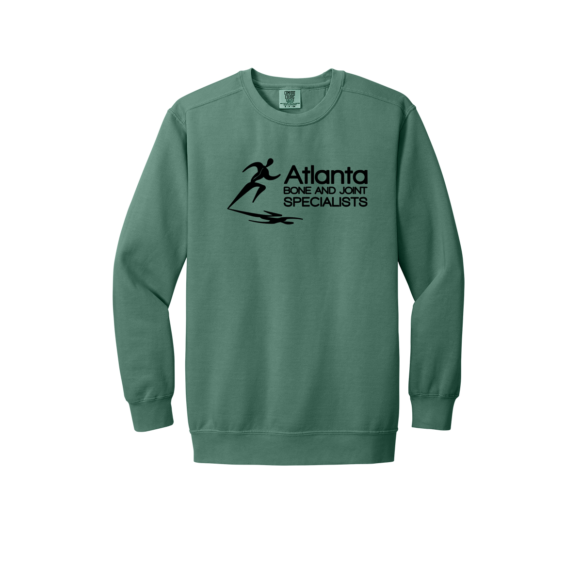 atlantaboneandjoint-premium-clinic-comfort-crewneck-dtf-front-1566-lightgreen-flat-front