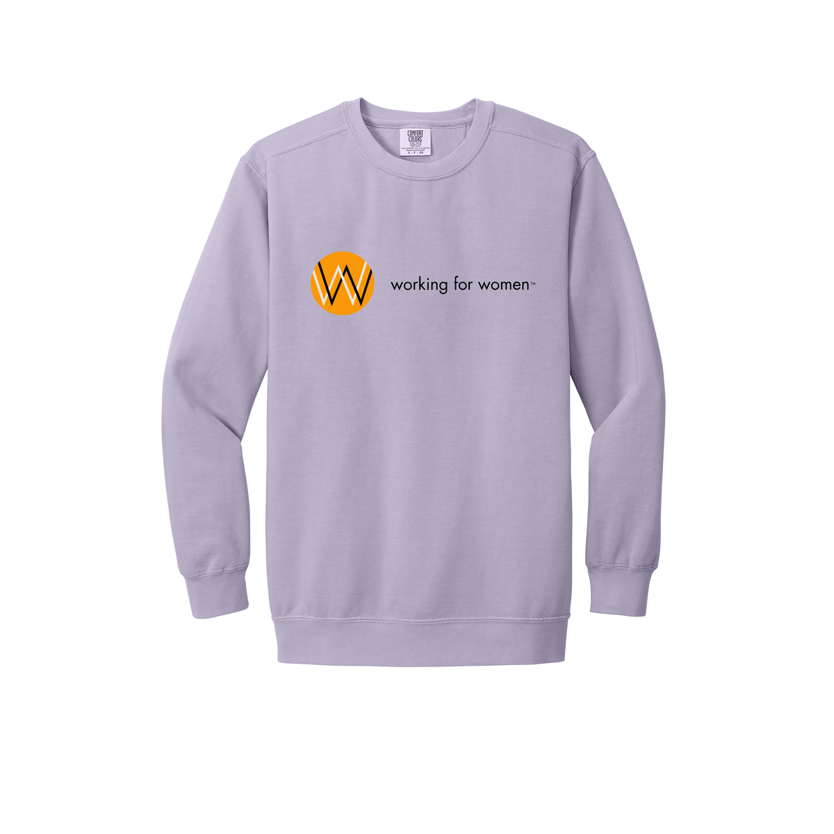workingforwomen-premium-comfort-crewneck-dtf-front-1566-orchid-flat-front