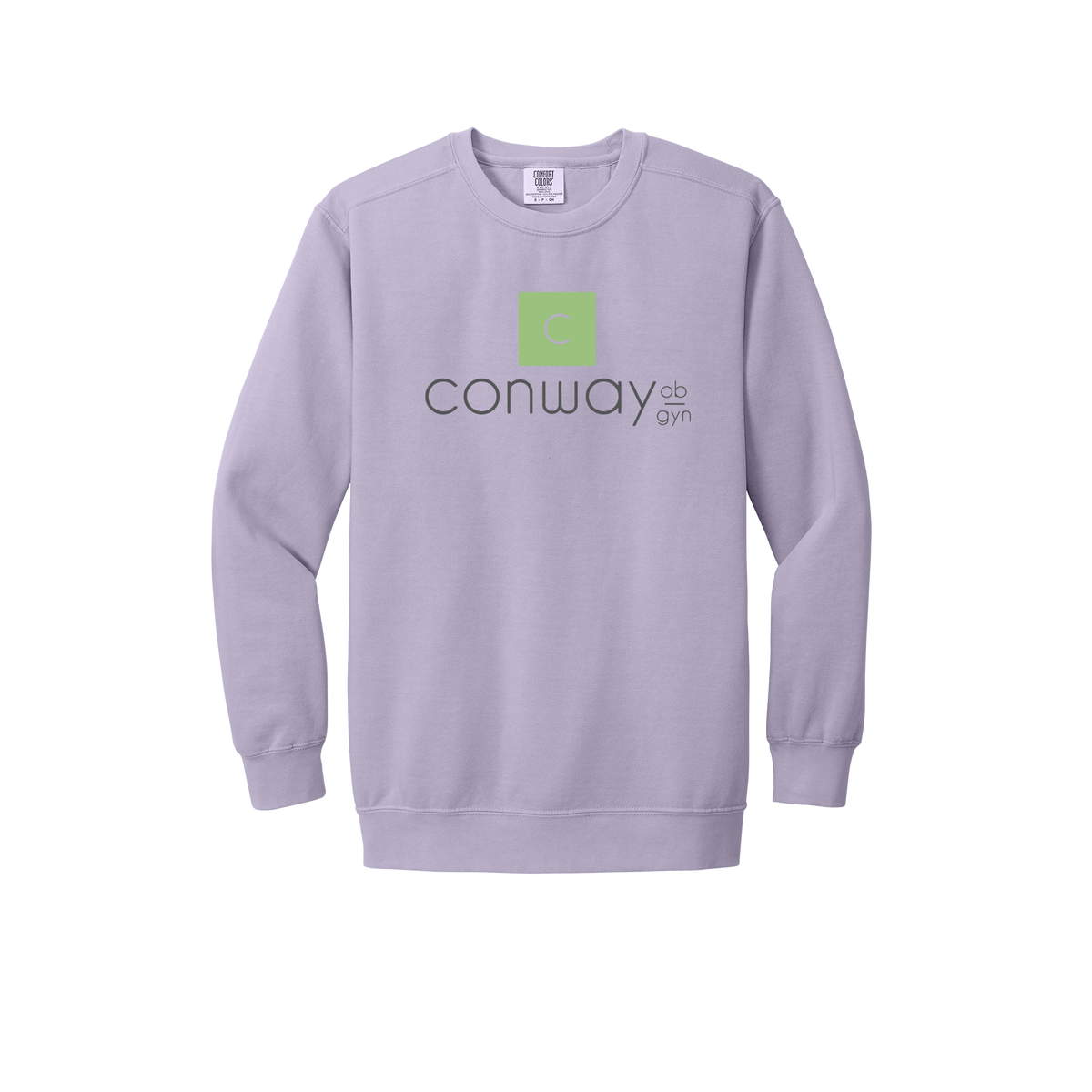 conwayobgyn-premium-clinic-comfort-crewneck-dtf-front-1566-orchid-flat-front