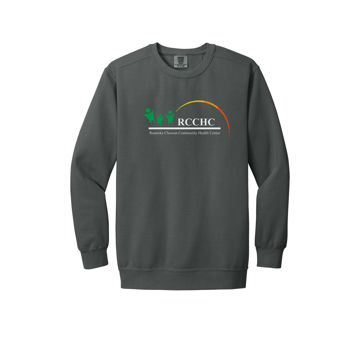 rcchc-premium-clinic-comfort-crewneck-dtf-front-1566-pepper-flat-front