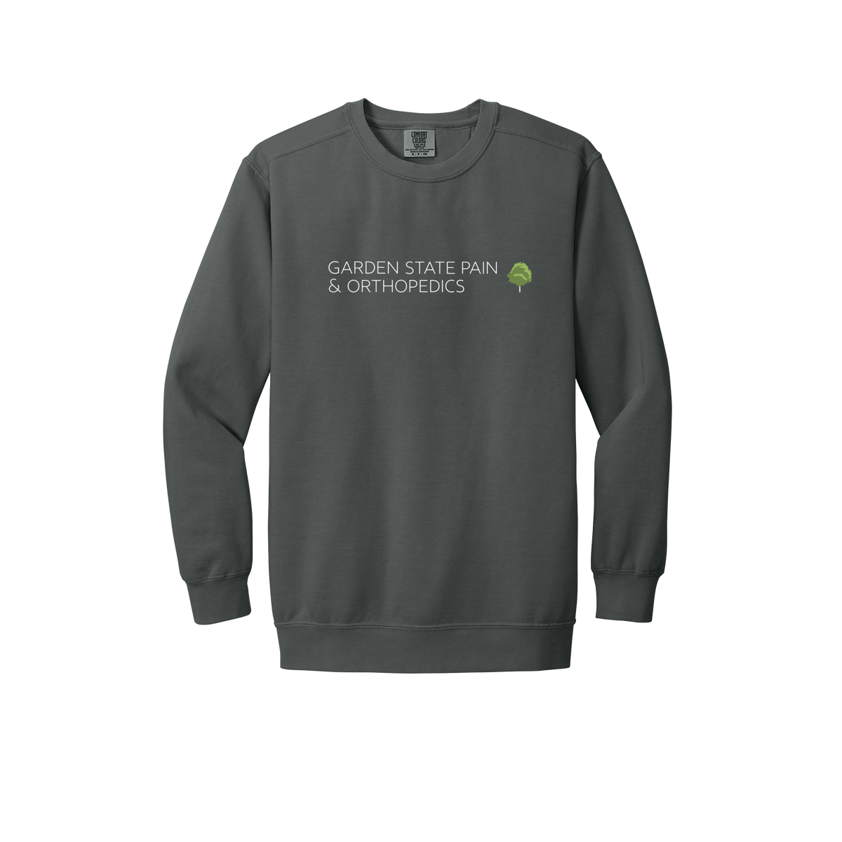 gardenstatepain-premium-clinic-comfort-crewneck-dtf-front-1566-pepper-flat-front