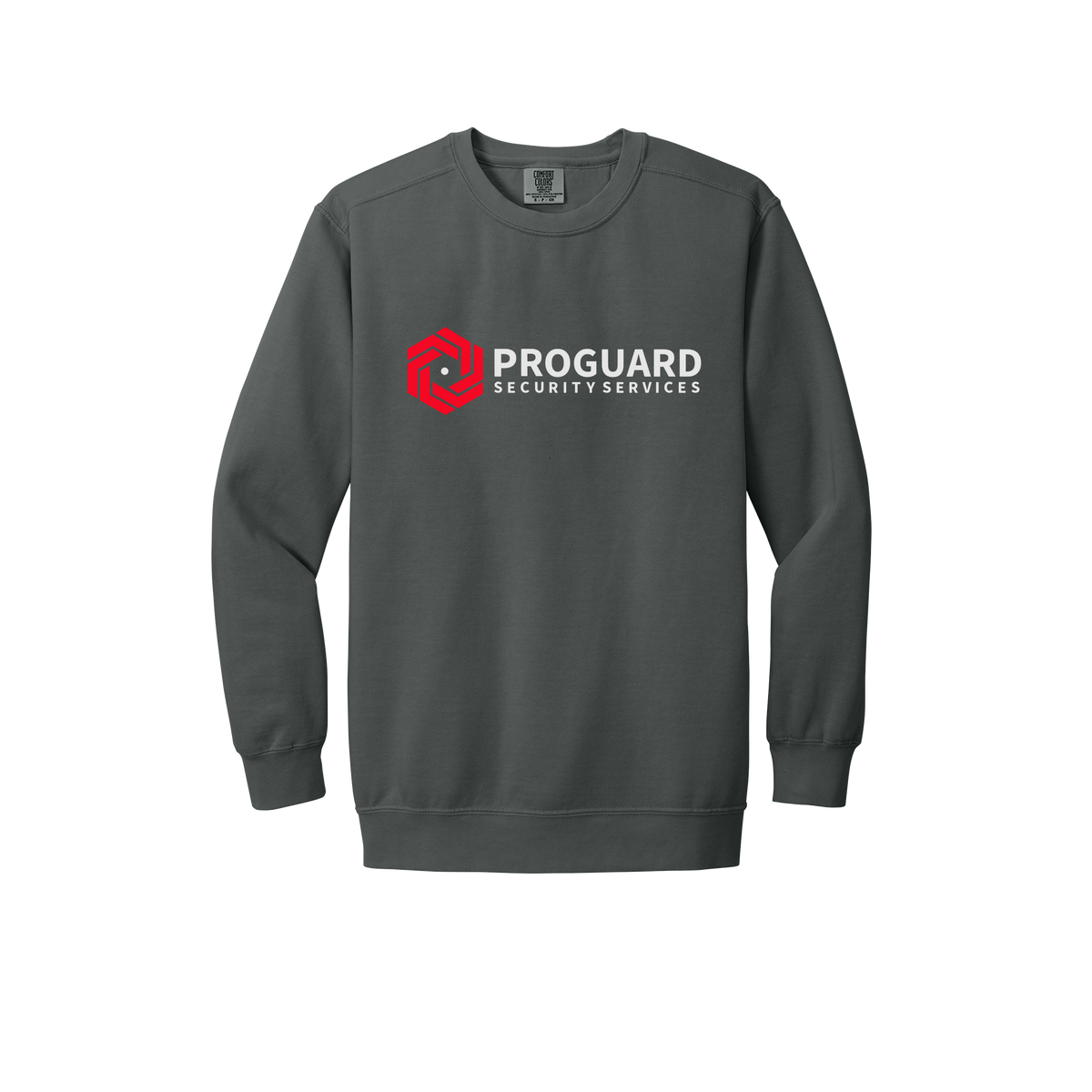 proguardsecurityservices-premium-comfort-crewneck-dtf-front-1566-pepper-flat-front
