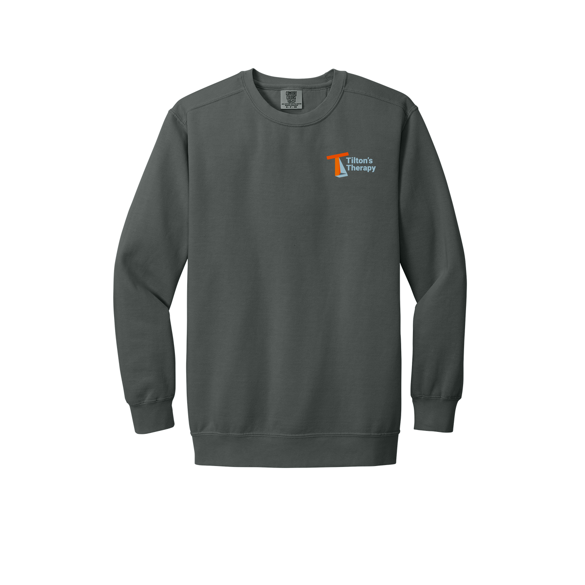 tiltonstherapy-premium-comfort-crewneck-dtf-leftchest-1566-pepper-flat-front