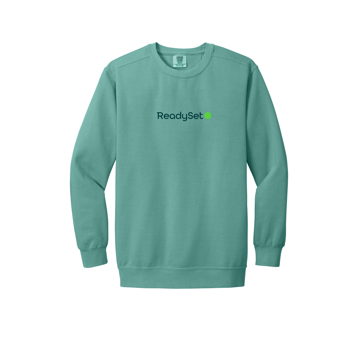 readysetsurgical-premium-clinic-comfort-crewneck-dtf-front-1566-seafoam-flat-front