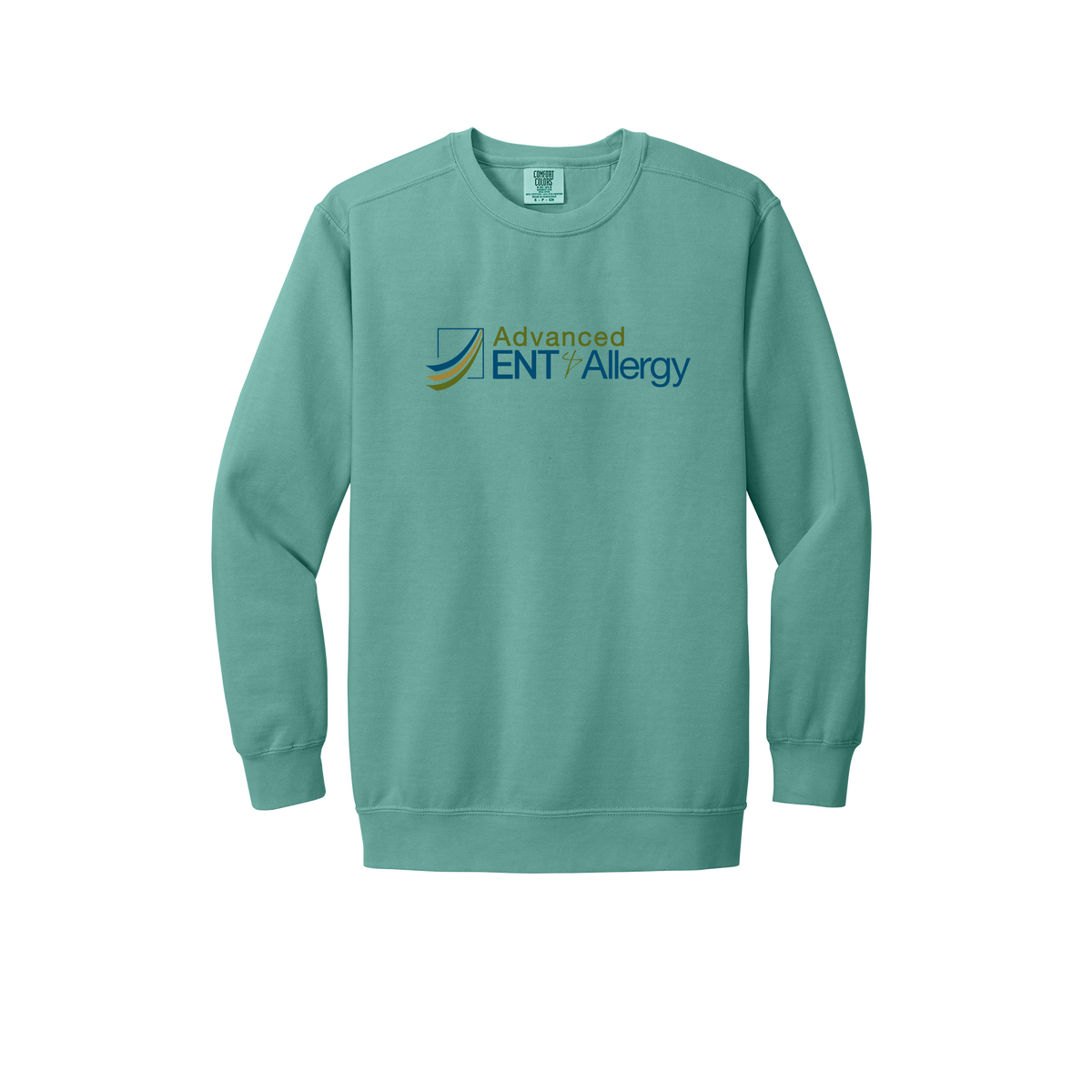 advancedentandallergy-premium-clinic-comfort-crewneck-dtf-front-1566-seafoam-flat-front