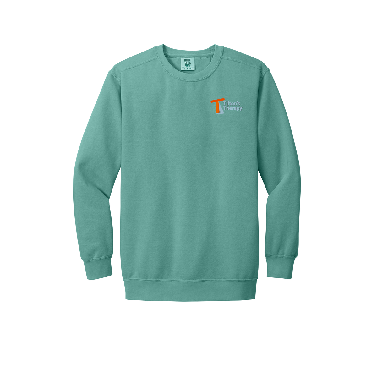 tiltonstherapy-premium-comfort-crewneck-dtf-leftchest-1566-seafoam-flat-front