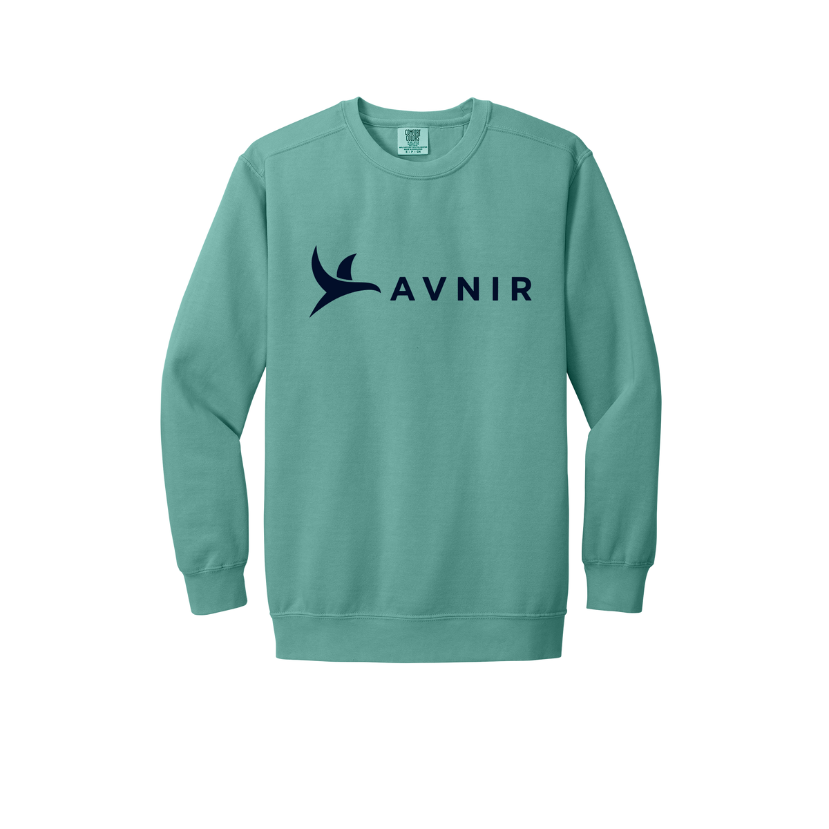 avnir-premium-comfort-crewneck-dtf-front-1566-seafoam-flat-front