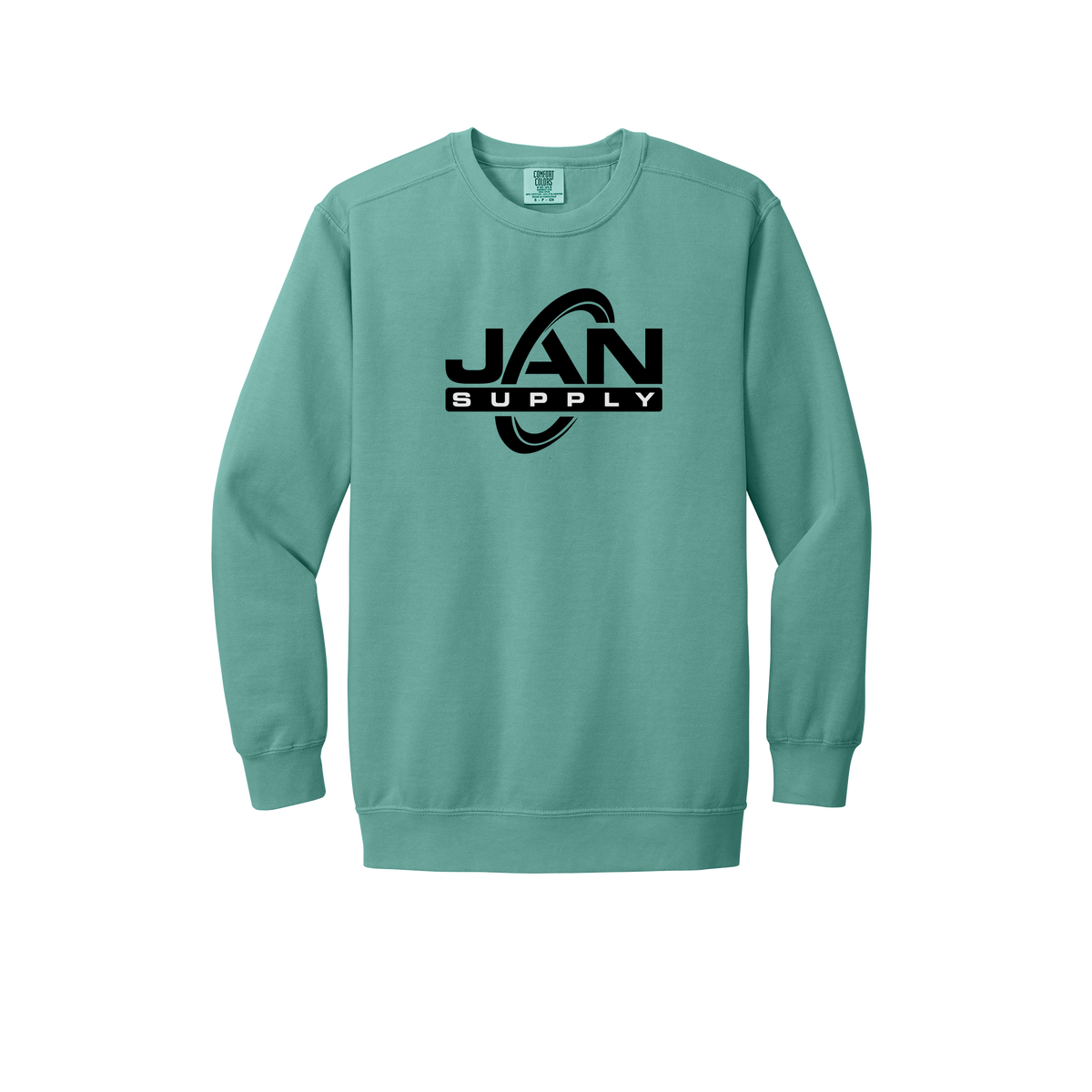 jan-pro-premium-comfort-crewneck-dtf-front-1566-seafoam-flat-front