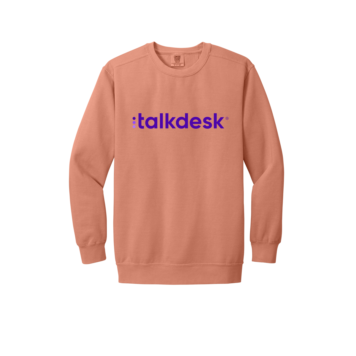 talkdesk-premium-comfort-crewneck-dtf-front-1566-terracotta-flat-front