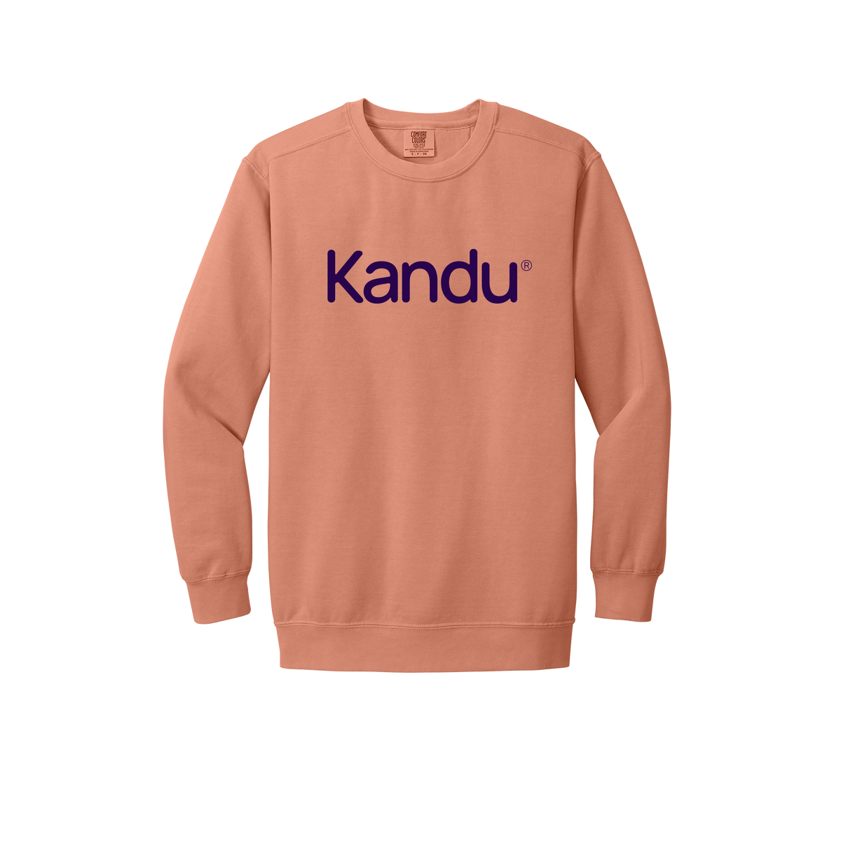 kandu-premium-clinic-comfort-crewneck-dtf-front-1566-terracotta-flat-front