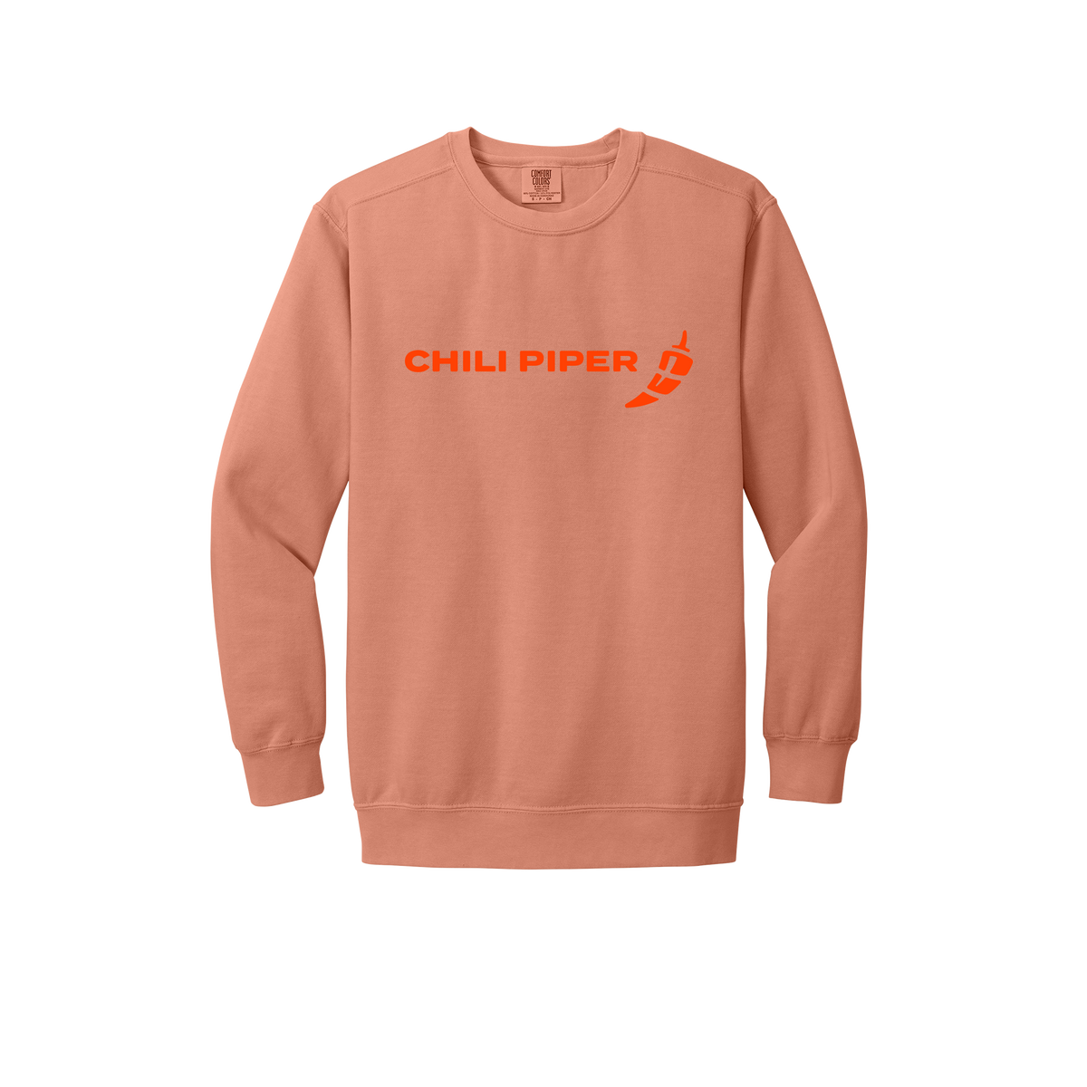 chilipiper-premium-comfort-crewneck-dtf-front-1566-terracotta-flat-front