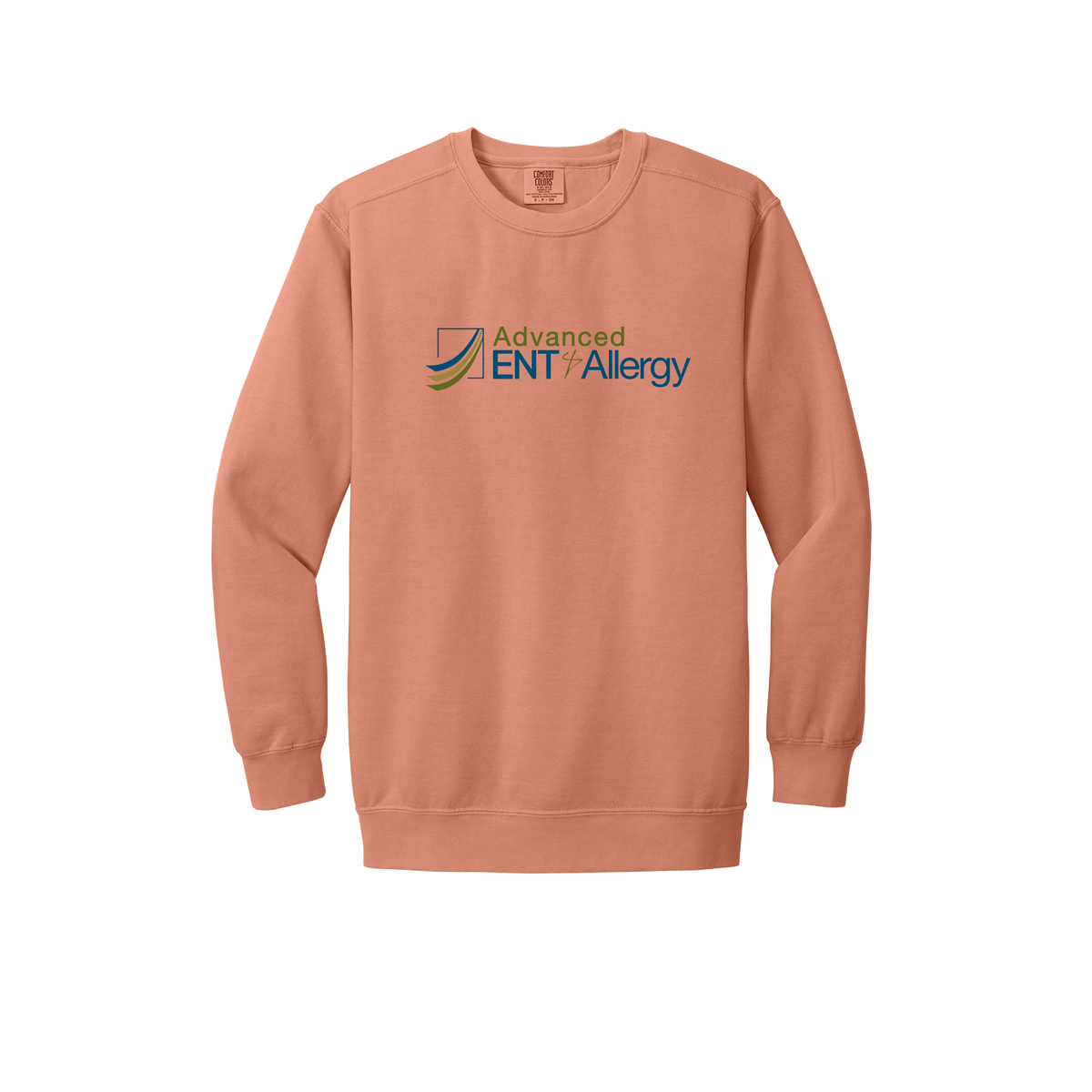 advancedentandallergy-premium-clinic-comfort-crewneck-dtf-front-1566-terracotta-flat-front