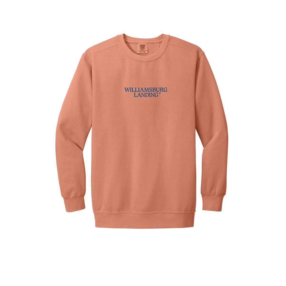 williamsburglanding-premium-comfort-crewneck-dtf-front-1566-terracotta-flat-front