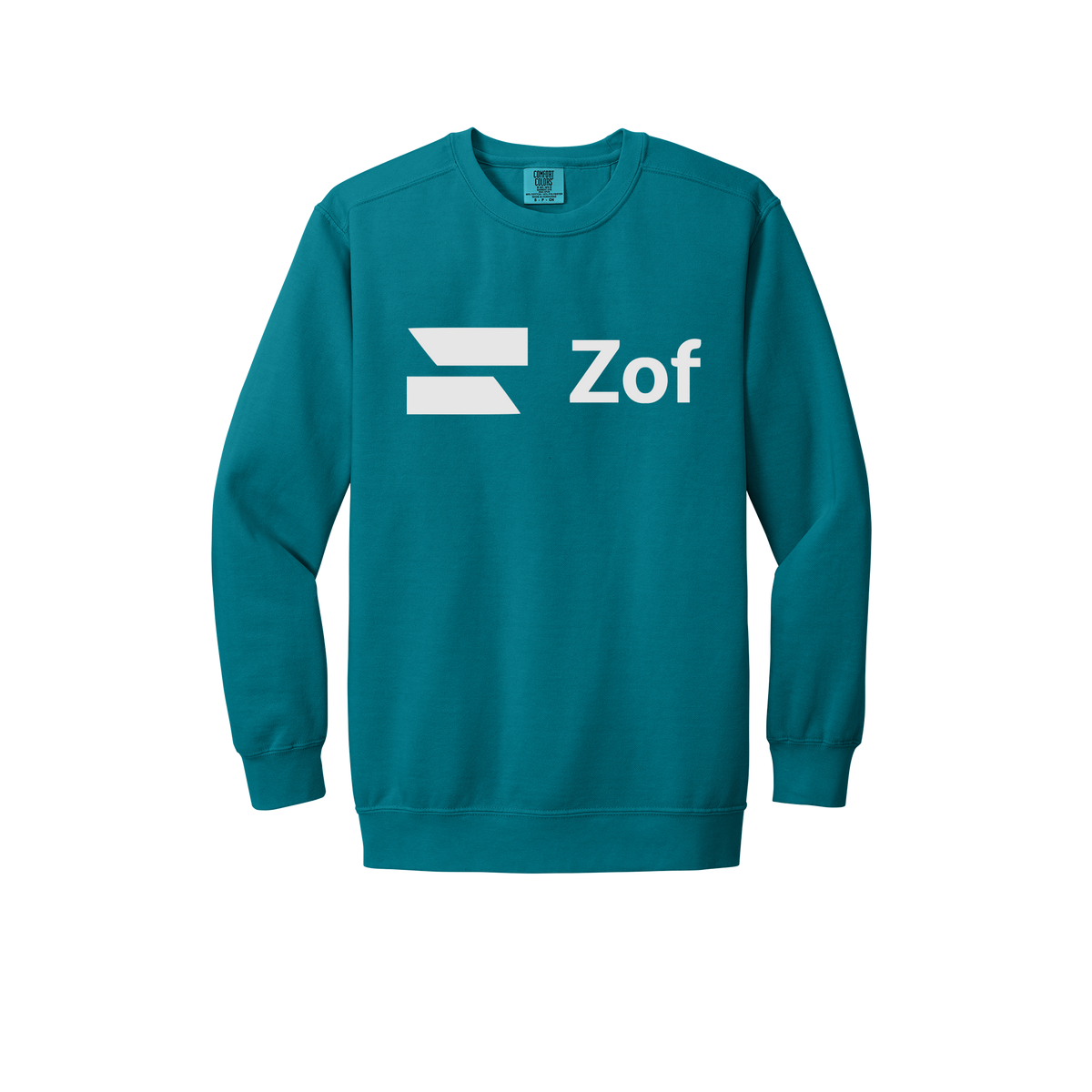 zof-premium-comfort-crewneck-dtf-front-1566-topazblue-flat-front