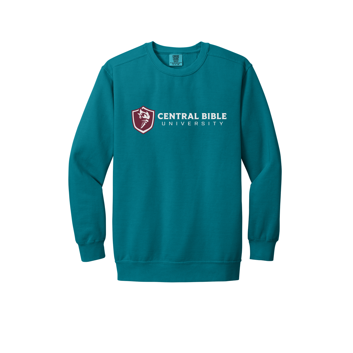 centralbible-premium-comfort-crewneck-dtf-front-1566-topazblue-flat-front