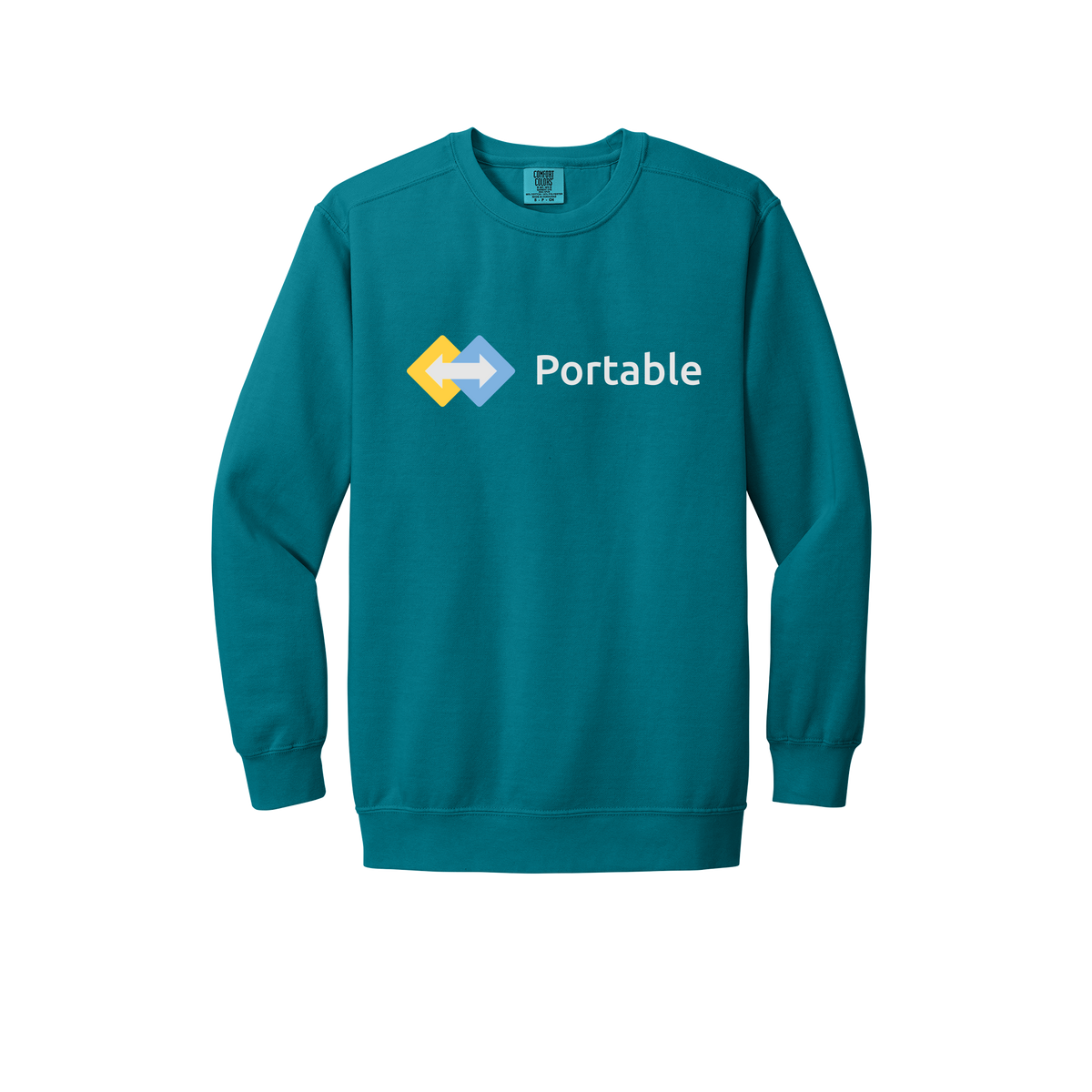 portable-premium-comfort-crewneck-dtf-front-1566-topazblue-flat-front