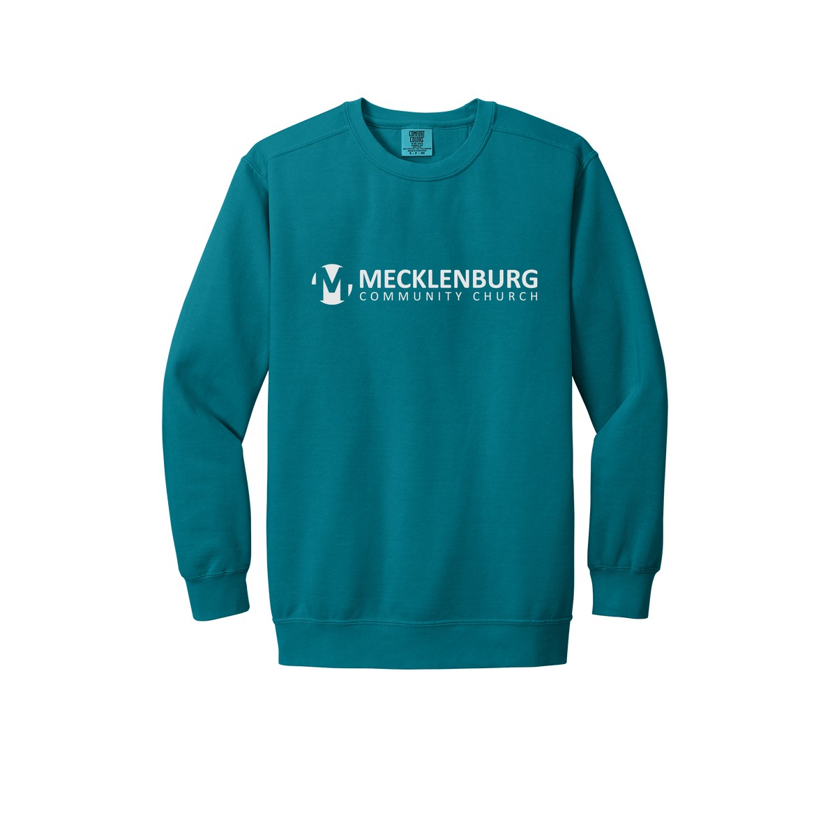 mecklenburg-premium-comfort-crewneck-dtf-front-1566-topazblue-flat-front