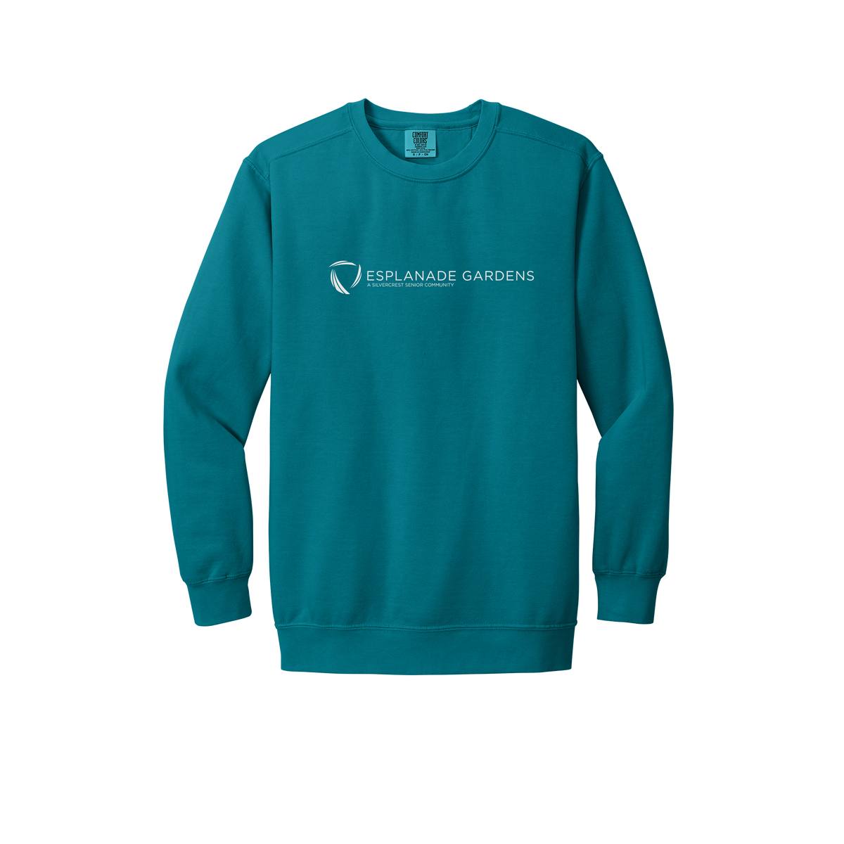 esplanadeseniorcampus-premium-clinic-comfort-crewneck-dtf-front-1566-topazblue-flat-front